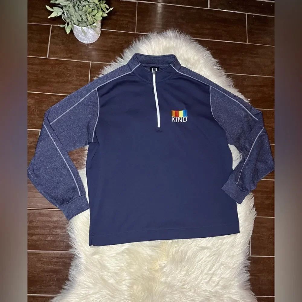 Footjoy navy blue 1/4 zip pullover sz XL